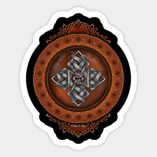 Celtic Metal--Leather Style Sticker